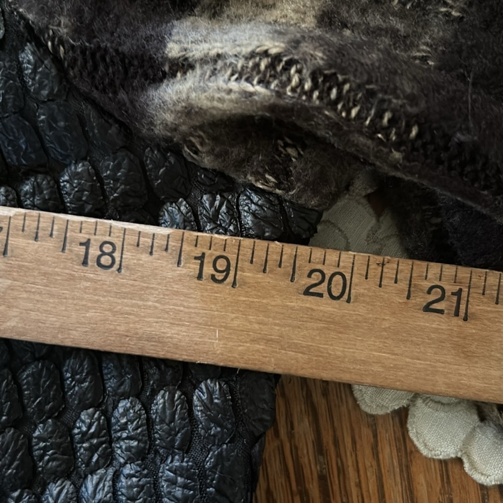 Brown and Black Blazer w Faux Leather Trim - Picture 11 of 15